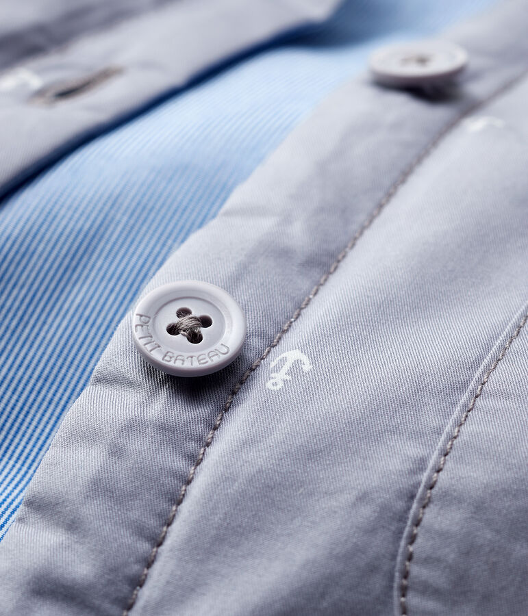 Formeel jasje van frisse keperstof voor jongens grijs/wit