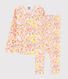 Pyjama fleurs aquarellées petite fille en coton