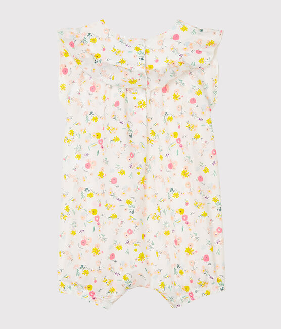 Combicourt imprimé bébé fille blanc MARSHMALLOW/blanc MULTICO
