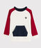 Sweatshirt jongens kinderen wit MARSHMALLOW/rood TERKUIT/ SMOKING