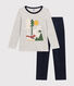 Effen kinderpyjama van velours