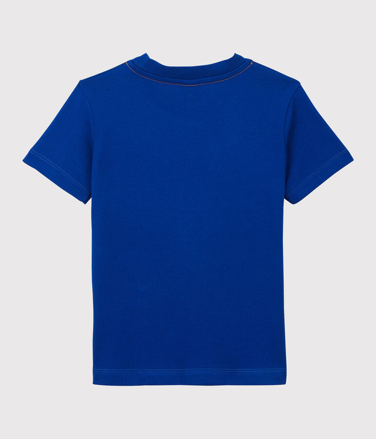 Jersey T-shirt met korte mouwen voor jongens blauw