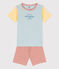 Pyjacourt milleraies tricolore en coton enfant MIMI/ MULTICO