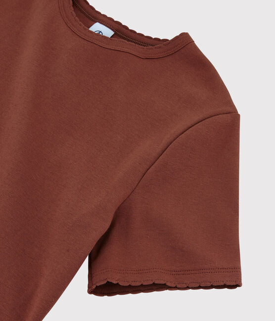 Iconisch katoenen T-shirt met ronde hals voor Dames oranje MADRAS
