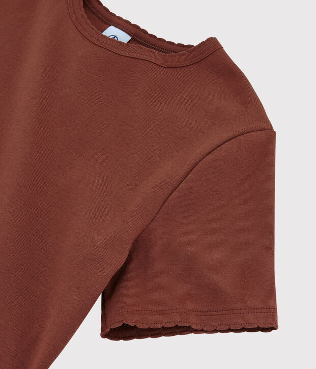 Iconisch katoenen T-shirt met ronde hals voor Dames oranje