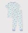 Katoenen kinderpyjama met korte mouwen en lange pijpen met print blauw/multicouleur