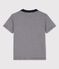 T-shirt manches courtes en coton enfant garçon bleu SMOKING/blanc MARSHMALLOW