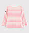 Iconische marinière Dames wit MARSHMALLOW/roze GRETEL