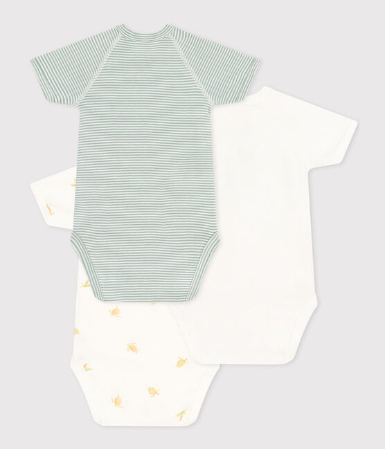 Lot de 3 bodies croisés manches courts en coton bébé variante 1