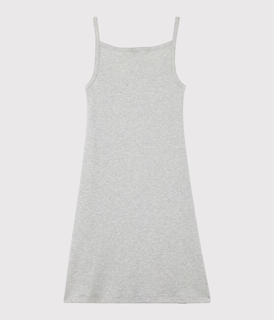 Robe à bretelles iconique en coton Femme gris BELUGA CHINE