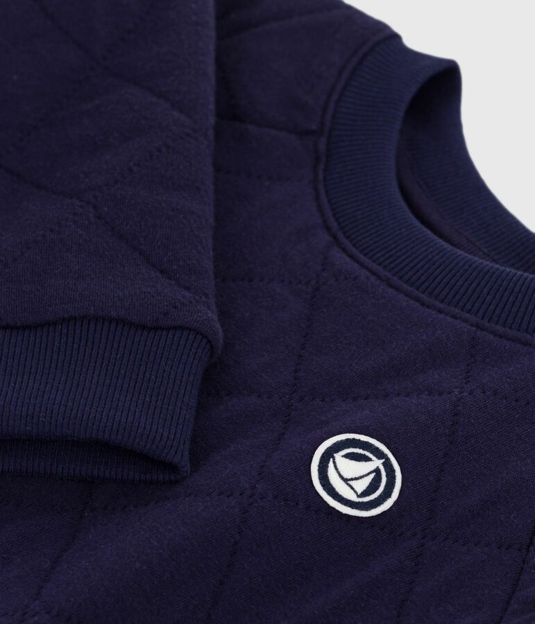 Effen katoenen sweatshirt voor kinderen blauw