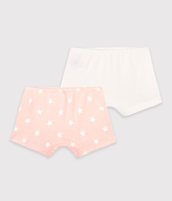 Lot de 2 shorties imprimé étoiles petite fille en coton variante 1