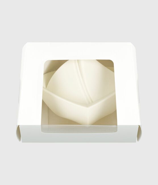 Jouet de bain bébé bateau en silicone blanc MARSHMALLOW