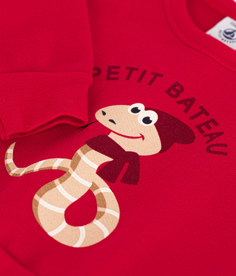 Sweatshirt en molleton b&eacute;b&eacute; rouge CORRIDA