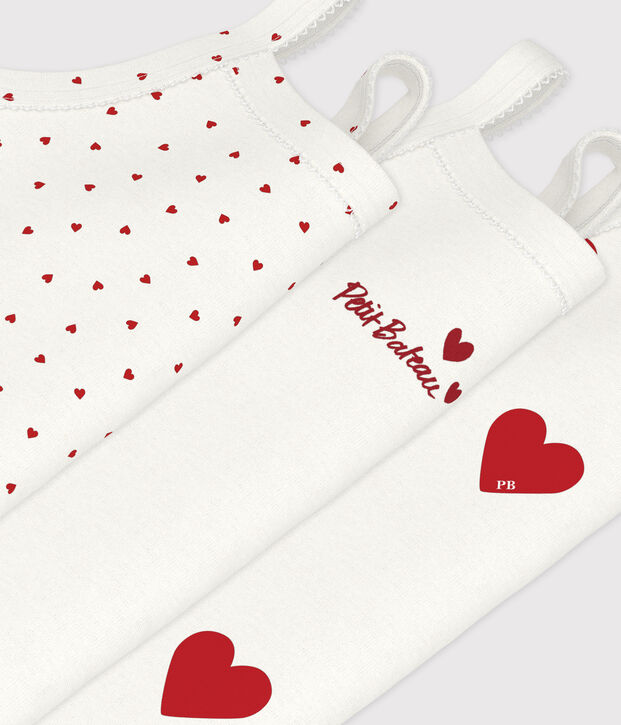 Set van 3 babybody's met schouderbandjes multicouleur