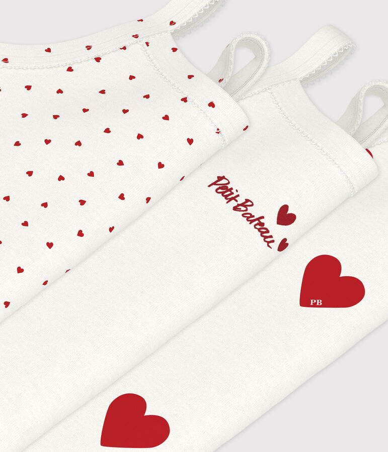 Set van 3 babybody's met schouderbandjes multicouleur