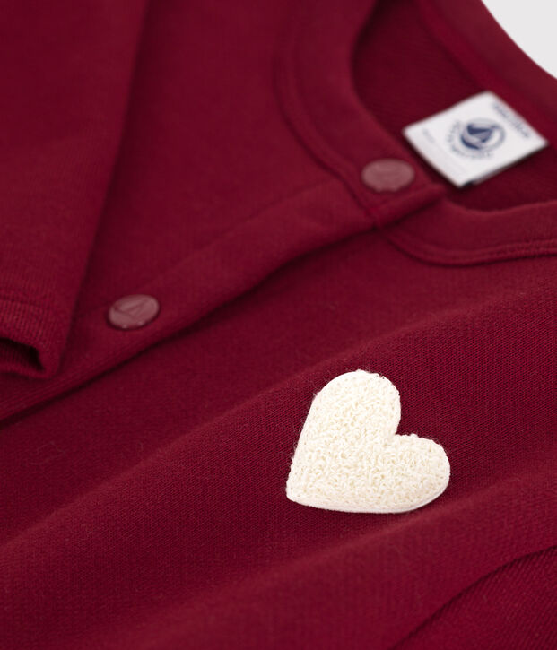 Cardigan en molleton enfant fille rouge