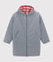 Warm lang windjack gemixt wit MARSHMALLOW/wit MULTICO