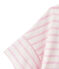 Damesmarinetrui met korte mouwen uit jersey wit MARSHMALLOW/roze BABYLONE