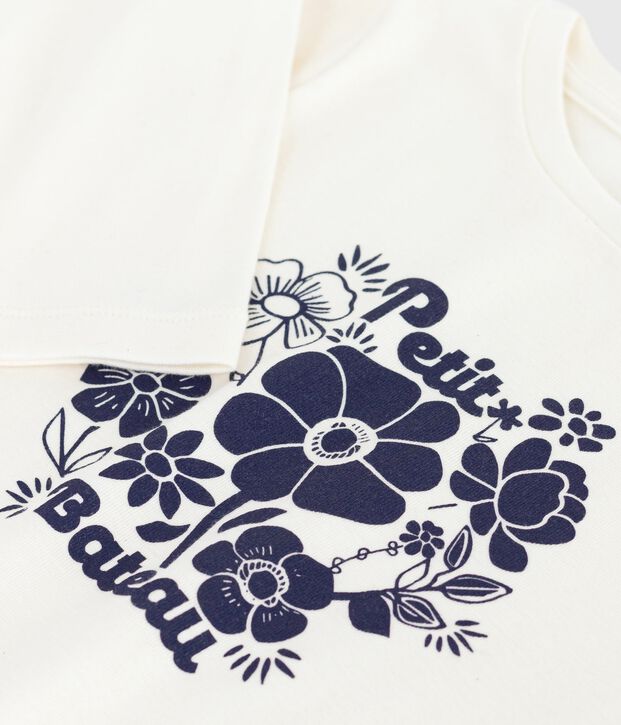 Katoenen T-shirt met lange mouwen en print voor kinderen MILK
