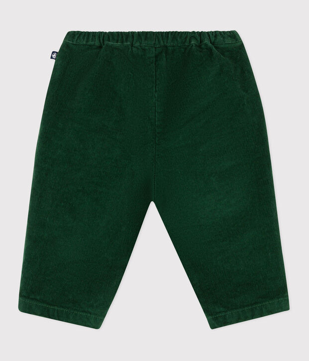 Pantalon b&eacute;b&eacute; en velours uni vert
