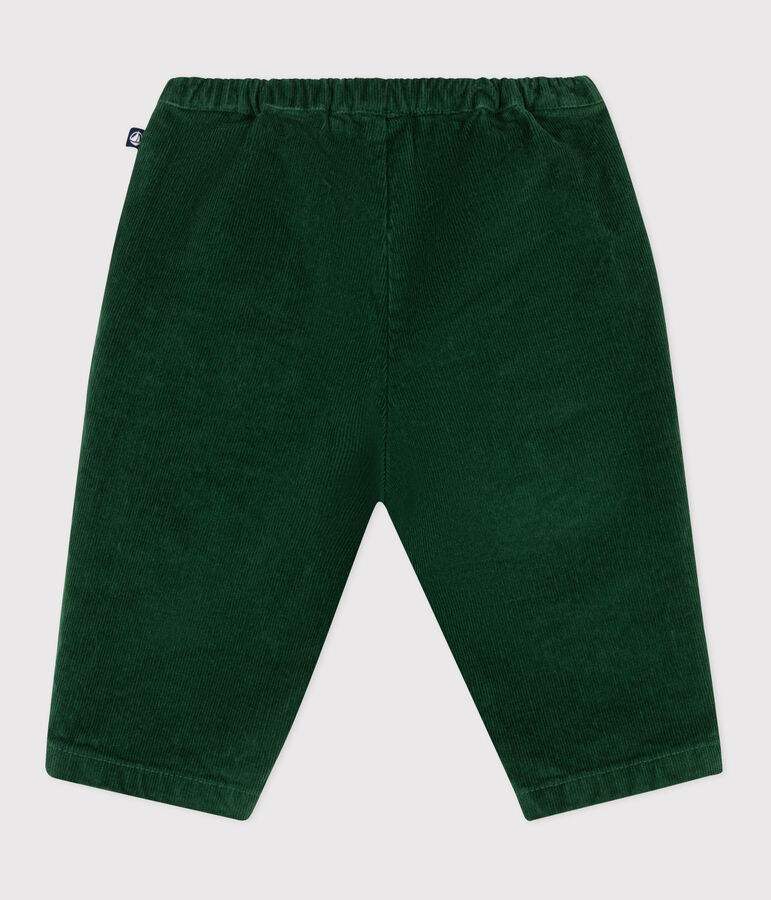 Pantalon b&eacute;b&eacute; en velours uni vert
