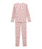 Pyjama petite fille coupe ajustée rose JOLI/blanc MULTICO