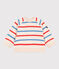 Katoenen babysweater met tweekleurige strepenprint in matrozenstijl wit AVALANCHE/ MULTICO