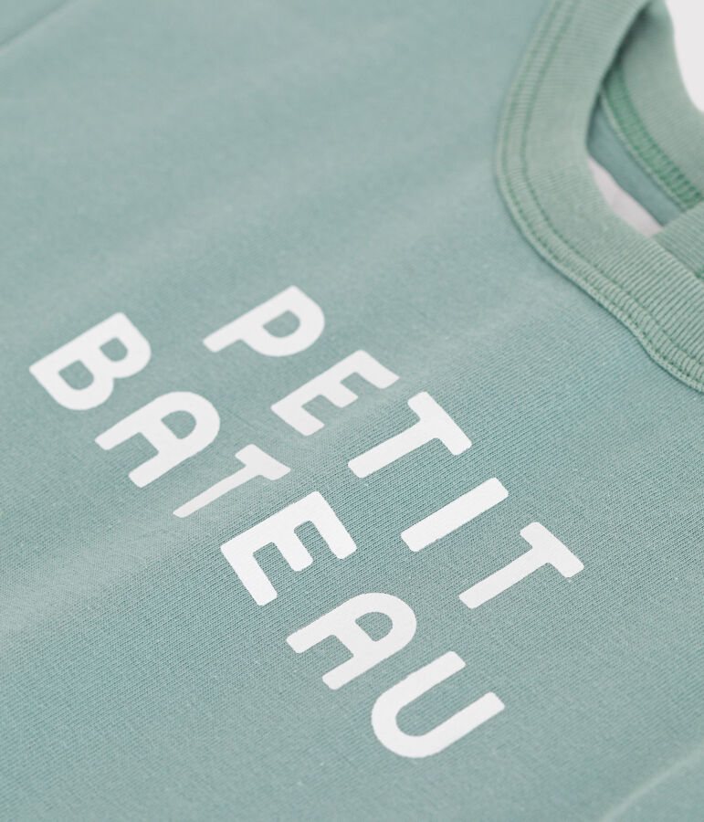 Effen katoenen T-shirt met korte mouwen voor baby's groen