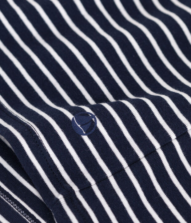 L'Iconique, mouwloze top in gestreept katoen voor dames blauw/wit