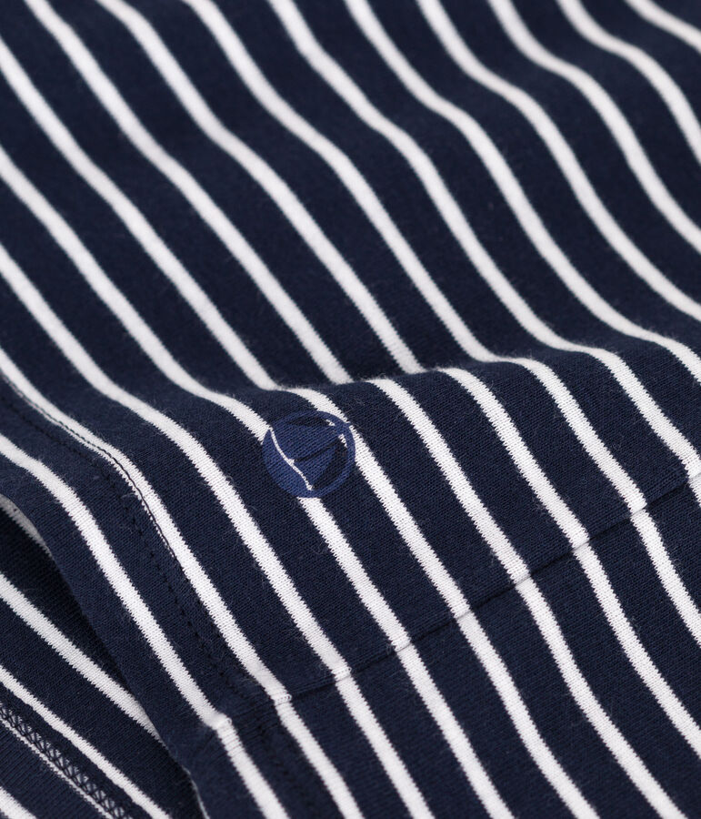 D&eacute;bardeur Femme l'Iconique en coton ray&eacute; bleu/blanc