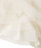 Robe fille bi-matière à rayures brillantes beige COQUILLE/jaune LUREX DORE