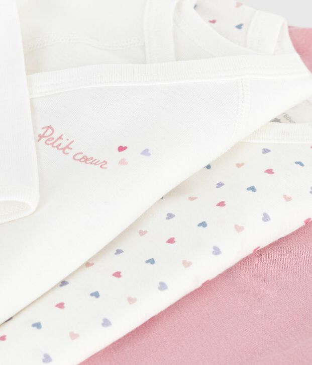 Lot de bodies crois&eacute;s manches longues en coton imprim&eacute; b&eacute;b&eacute; multicouleur