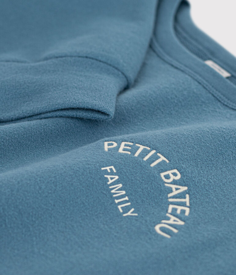 Sweatshirt in molton voor meisjes/jongens blauw LAVIS