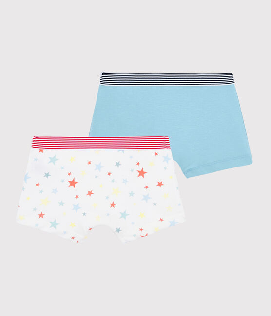 Set van 2 meerkleurige boxershorts van biologisch katoen voor kleine jongetjes variante 1