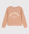 Katoenen sweatshirt voor dames beige VINTAGE