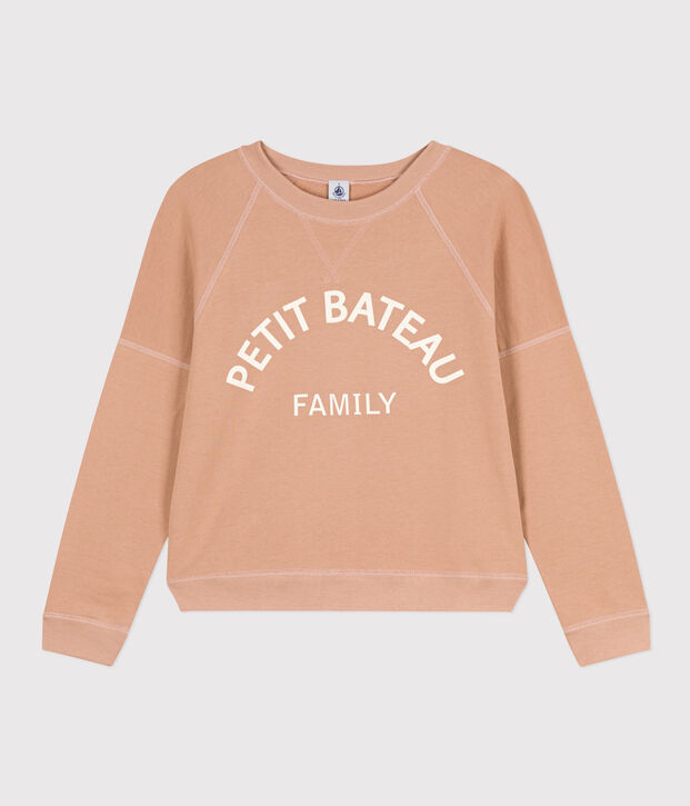 Sweatshirt en coton Femme beige