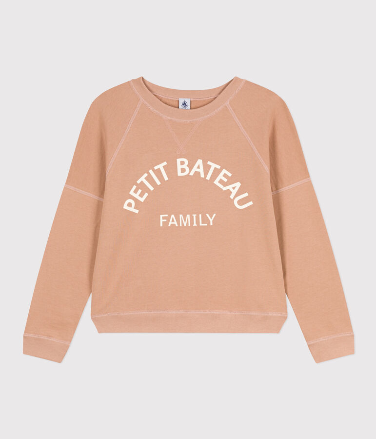 Sweatshirt en coton Femme beige