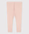 Katoenen opengewerkte legging voor baby's roze SALINE