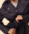 Trenchcoat met capuchon voor dames blauw SMOKING