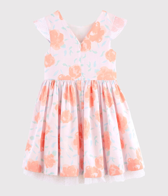 Feestelijke jurk voor meisjes roze VIENNE/wit MULTICO