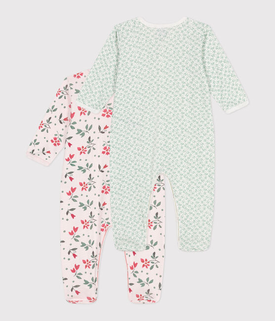 Lot de 2 pyjamas bébé en coton fleuris variante 1