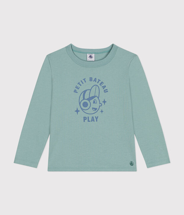 T-shirt met lange mouw van dunne jersey voor jongens groen