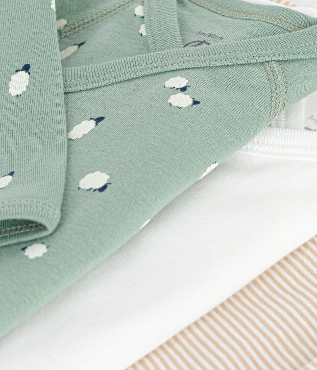 Set van katoenen babyrompertjes met lange mouwen en print multicouleur