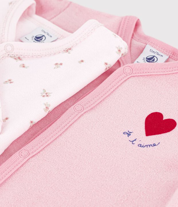 Setje fluwelen babypyjama's met print multicouleur