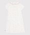 Chemise de nuit enfant en coton ajouré imprimé fleuri blanc MARSHMALLOW/blanc MULTICO