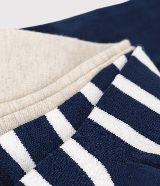 Lot de 2 paires de collants en jersey de coton b&eacute;b&eacute; multicouleur