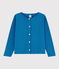 Cardigan in katoen meisjes kinderen blauw MYKONOS