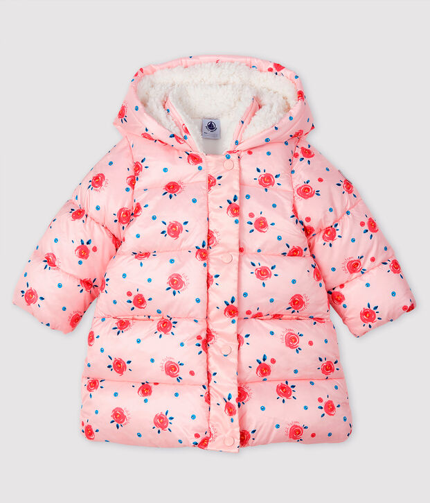 Doudoune matelass&eacute;e b&eacute;b&eacute; fille rose/multicouleur