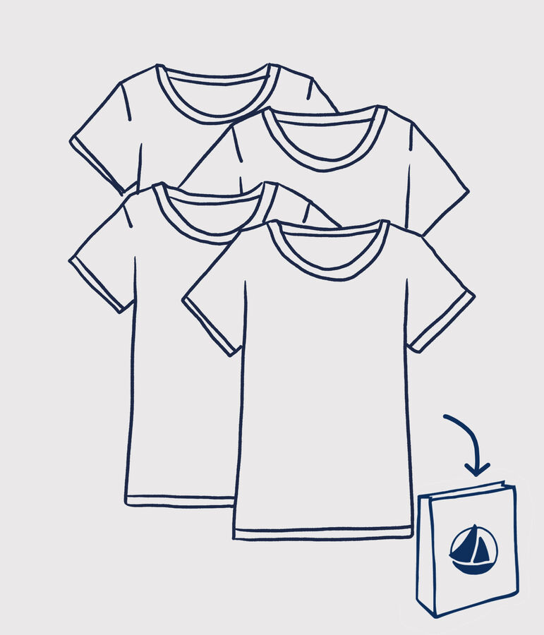 Verrassingstasje met 4 T-shirts met korte mouwen voor meisjes variante 1